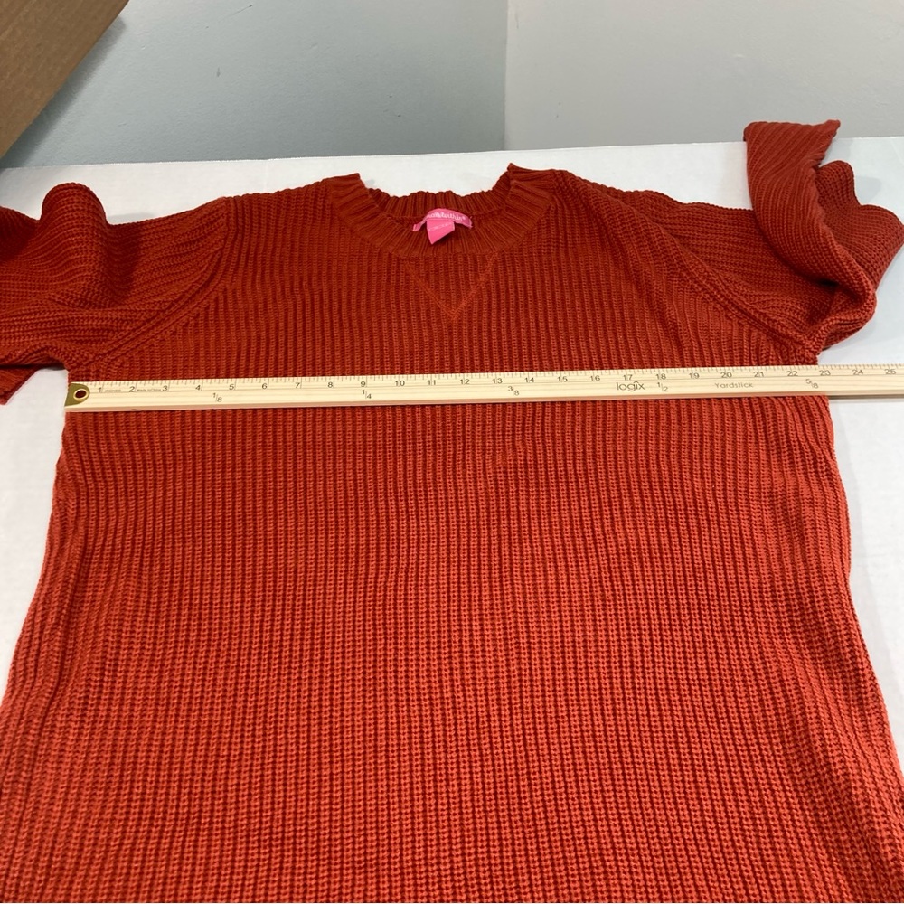 ✨ Woman Within Tunic Sweater Size L Burnt Orange Cozy Fall Staple ✨ - Picture 9 of 13